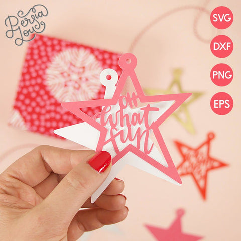 Hand Lettered Christmas Star Gift Tags SVG Persia Lou 