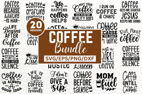 Hand lettered Coffee SVG Bundle SVG SH_Tee store 