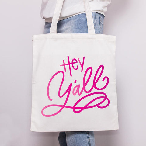 Hand Lettered Hey Y'all Cut File SVG Cursive by Camille 