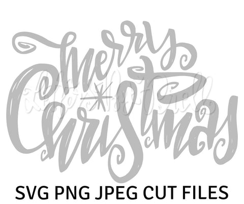 Hand Lettered Merry Christmas Cut File SVG Letters By Prell 
