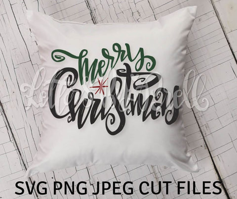 Hand Lettered Merry Christmas Cut File SVG Letters By Prell 