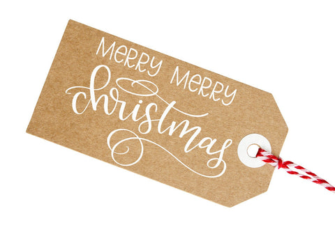 Hand Lettered Merry Merry Christmas SVG Cut File SVG Cursive by Camille 