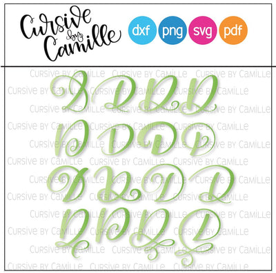 Hand Lettered Monogram D 16 Different Styles to choose from! SVG Cursive by Camille 