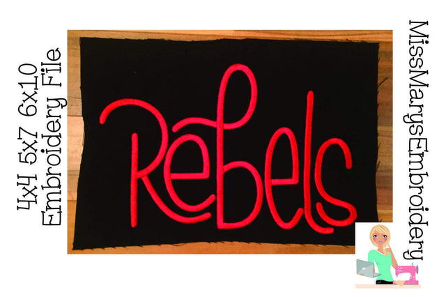 Hand Lettered Rebels Embroidery Embroidery/Applique MissMarysEmbroidery 