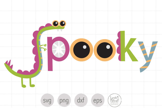 Hand Lettered Spooky Halloween SVG SVG Lynda M Metcalf 