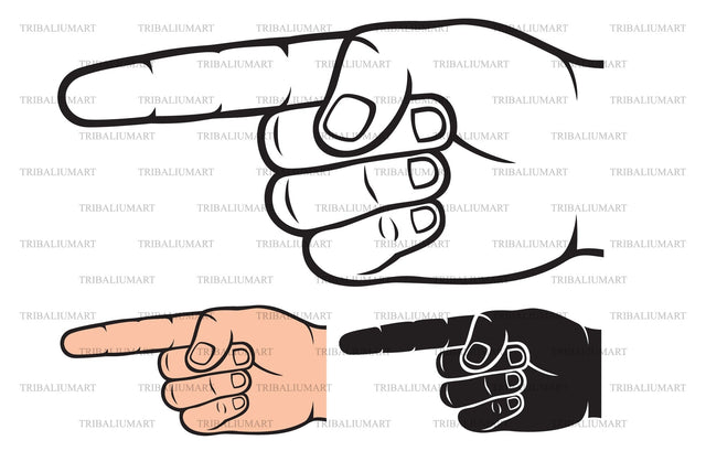 Hand or finger pointing SVG TribaliumArtSF 
