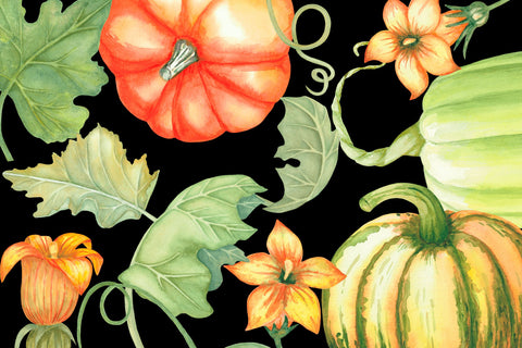Hand Painted Watercolor Pumpkins Clipart Sublimation Yuliya 