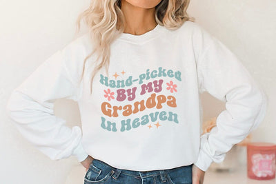 Hand-picked by my Grandpa in Heaven, Christian Quote SVG SVG FiveStarCrafting 
