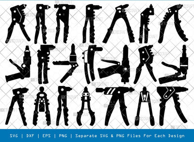 Hand Riveter Silhouette, Riveter SVG, Tools Svg, Hand Riveter Vector Svg, Hand Riveter Bundle, SB00948 SVG ETC Craft 