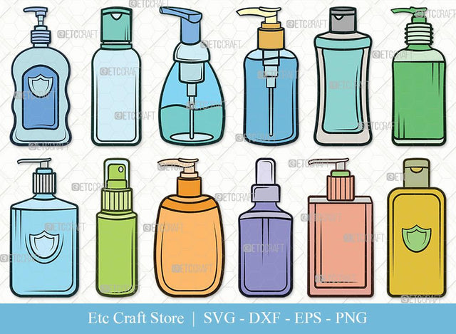 Hand Sanitizer Clipart SVG Cut File | Sanitizer Svg | Sanitizer Bottle Svg | Spray bottle Cleaner Svg | Spray Bottle Svg | Disinfectant Spray Svg | Hand Sanitizer Svg Bundle SVG ETC Craft 