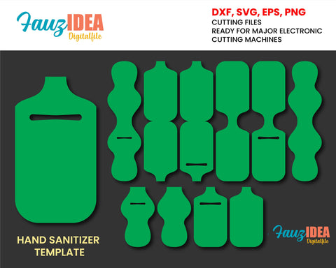 Hand Sanitizer Holder Template SVG, Laser Cut File Digital Download DXF png eps, Png sublimation file, svg Template, Png Template SVG Fauz 