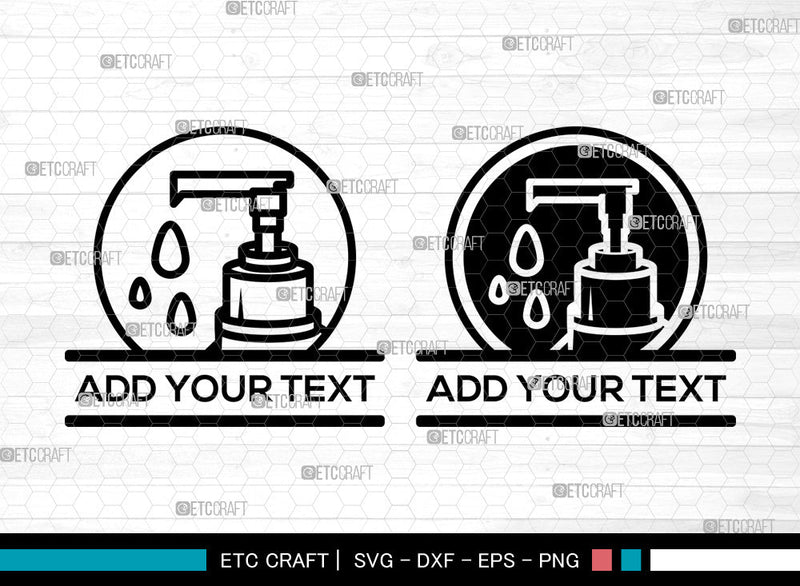 Hand Sanitizer Monogram SVG, Hand Sanitizer SVG, Split Monogram Svg, Spray Bottle Svg, Disinfectant Spray Svg, Hand Sanitizer SVG ETC Craft 