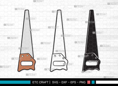 Hand Saw Clipart SVG | Meat Hand Saws Svg | Lumberjack Saw Svg | Handsaw Shape Svg | Handsaw Tool Svg | Carpenters Tools Svg | Hand Saw Clipart SVG ETC Craft 