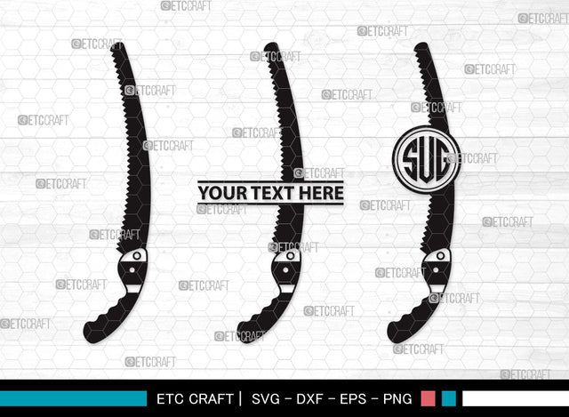 Hand Saw Monogram SVG | Meat Hand Saws Svg | Lumberjack Saw Svg | Handsaw Shape Svg | Handsaw Tool Svg | Carpenters Tools Svg | Hand Saw Monogram SVG ETC Craft 