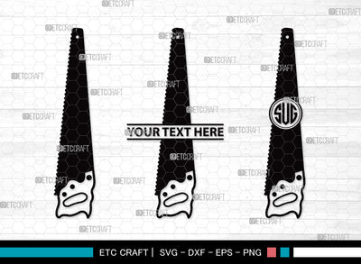 Hand Saw Monogram SVG | Meat Hand Saws Svg | Lumberjack Saw Svg | Handsaw Shape Svg | Handsaw Tool Svg | Carpenters Tools Svg | Hand Saw Monogram SVG ETC Craft 