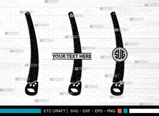 Hand Saw Monogram SVG | Meat Hand Saws Svg | Lumberjack Saw Svg | Handsaw Shape Svg | Handsaw Tool Svg | Carpenters Tools Svg | Hand Saw Monogram SVG ETC Craft 