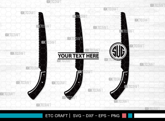Hand Saw Monogram SVG | Meat Hand Saws Svg | Lumberjack Saw Svg | Handsaw Shape Svg | Handsaw Tool Svg | Carpenters Tools Svg | Hand Saw Monogram SVG ETC Craft 