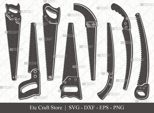 Hand Saw Silhouette SVG Cut File | Meat Hand Saws Svg | Lumberjack Saw Svg | Handsaw Shape Svg | Handsaw Tool Svg | Carpenters Tools Svg | Hand Saw Svg Bundle SVG ETC Craft 