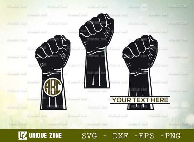 Hand Sign Monogram Svg Cut File, Hand Sign Svg, Hand Sign Svg, Circle Monogram, Split Monogram SVG Unique Zone 