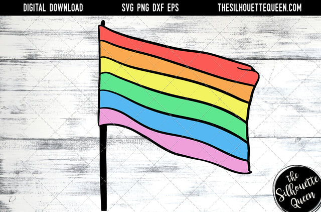 Hand Sketched Rainbow Flag Gay Pride , Lesbian , LGBT, LGBTQ, Queer, Svg, cut files Cricut, Sublimation designs SVG Loveleen Kaur 