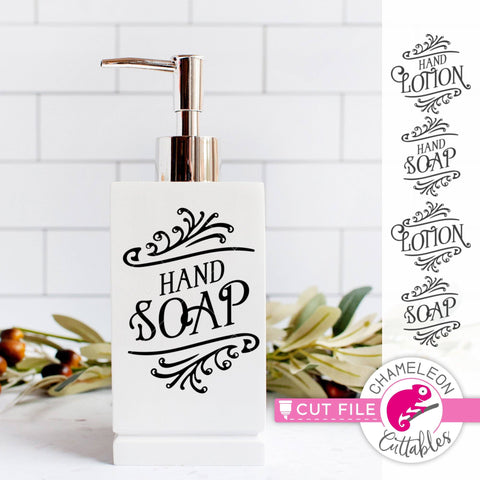 Hand Soap and Lotion Farmhouse svg png dxf SVG Chameleon Cuttables 