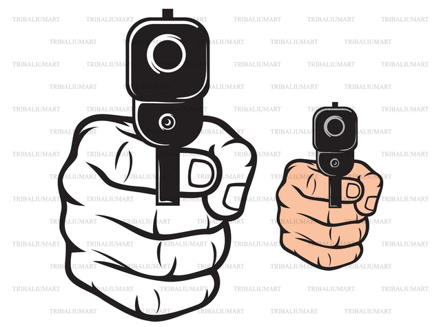 Hand with gun SVG TribaliumArtSF 