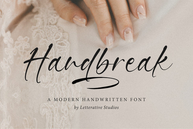 Handbreak Modern Handwritten Font Font Letterative 