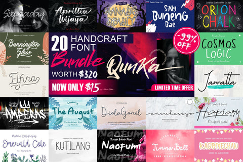 Handcraft Fonts Bundle 20 FONT Font Allouse.Studio 