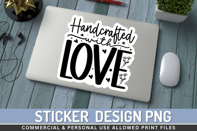 Handcrafted with love Sublimation PNG Sublimation Regulrcrative 