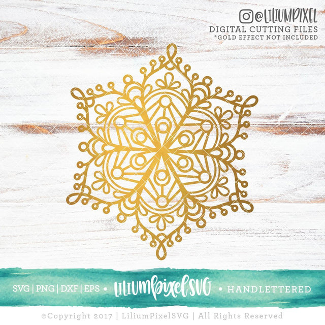 Handdrawn Mandala SVG Lilium Pixel SVG 