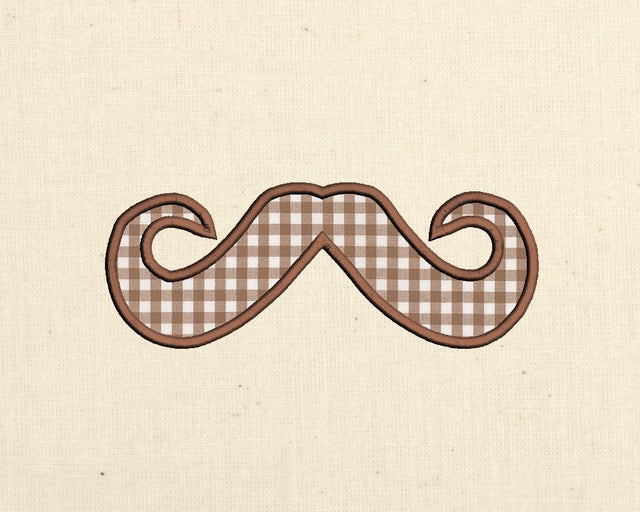 Handlebar Mustache Applique Embroidery Embroidery/Applique DESIGNS Designed by Geeks 