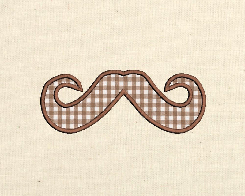 Handlebar Mustache Applique Embroidery Embroidery/Applique DESIGNS Designed by Geeks 