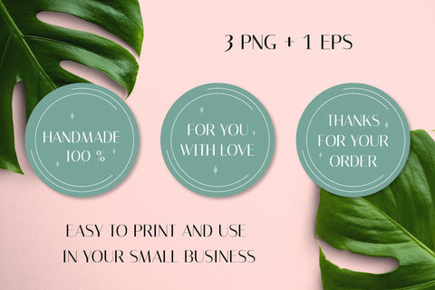 Handmade Business Stickers Set | PNG Printable Labels Sublimation AnnaViolet_store 