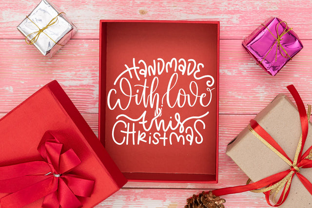 Handmade With Love SVG Christmas Packaging Quotes SVG dapiyupi store 