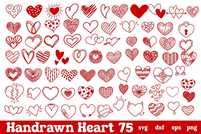 Handrawn heart, doodle heart, valentine svg SVG dadan_pm 