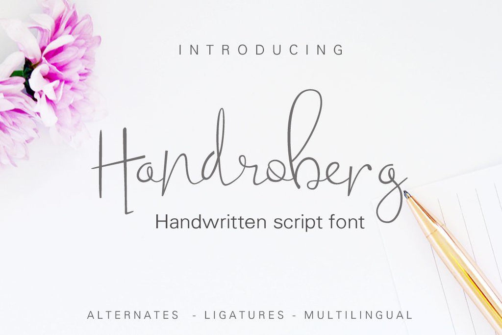 Handroberg font - So Fontsy