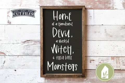 Handsome Devil, Wicked Witch, and their Little Monsters Halloween SVG SVG LilleJuniper 