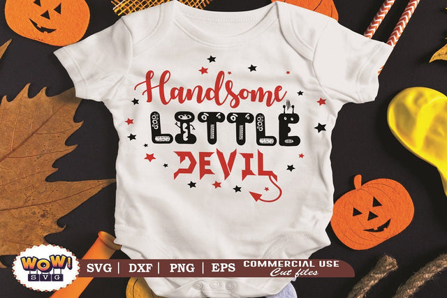 Handsome little devil svg, horror svg, Halloween cutting file, 31st october svg, Halloween svg, Halloween cricut files, halloween, SVG DXF SVG Wowsvgstudio 