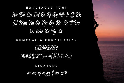 Handtagle Font Dumadistyle 