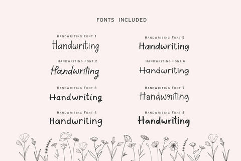 Handwriting Font Bundle Font Cotton White Studio 