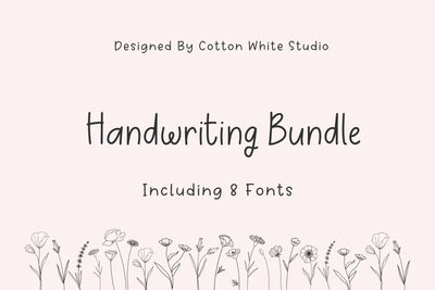 Handwriting Font Bundle Font Cotton White Studio 