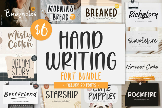 Handwriting Font Bundle! Font Letterative 