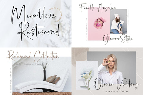 Handwritten Font Bundle 35 Fonts Font MJB Letters Studio 