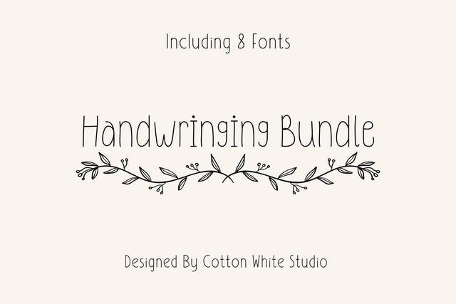 Handwritten Font Bundle Perfect for Digital Notes Font Cotton White Studio 
