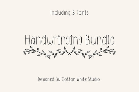 Handwritten Font Bundle Perfect for Digital Notes Font Cotton White Studio 