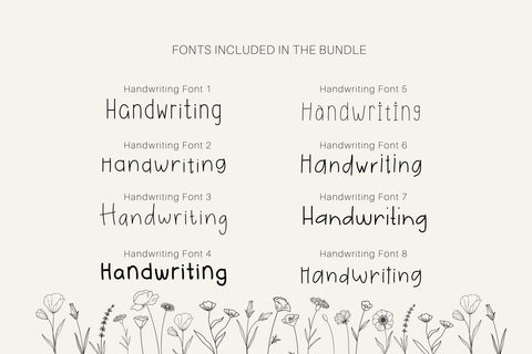 Handwritten Font Bundle Perfect for Digital Notes Font Cotton White Studio 