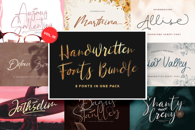Handwritten Font Bundle Vol 10 Font StringLabs 