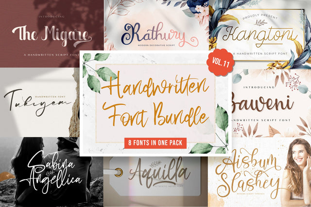 Handwritten Font Bundle Vol 11 Font StringLabs 