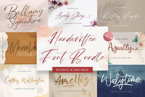 Handwritten Font Bundle Vol 13 Font StringLabs 