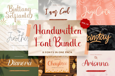 Handwritten Font Bundle Vol 14 Font StringLabs 